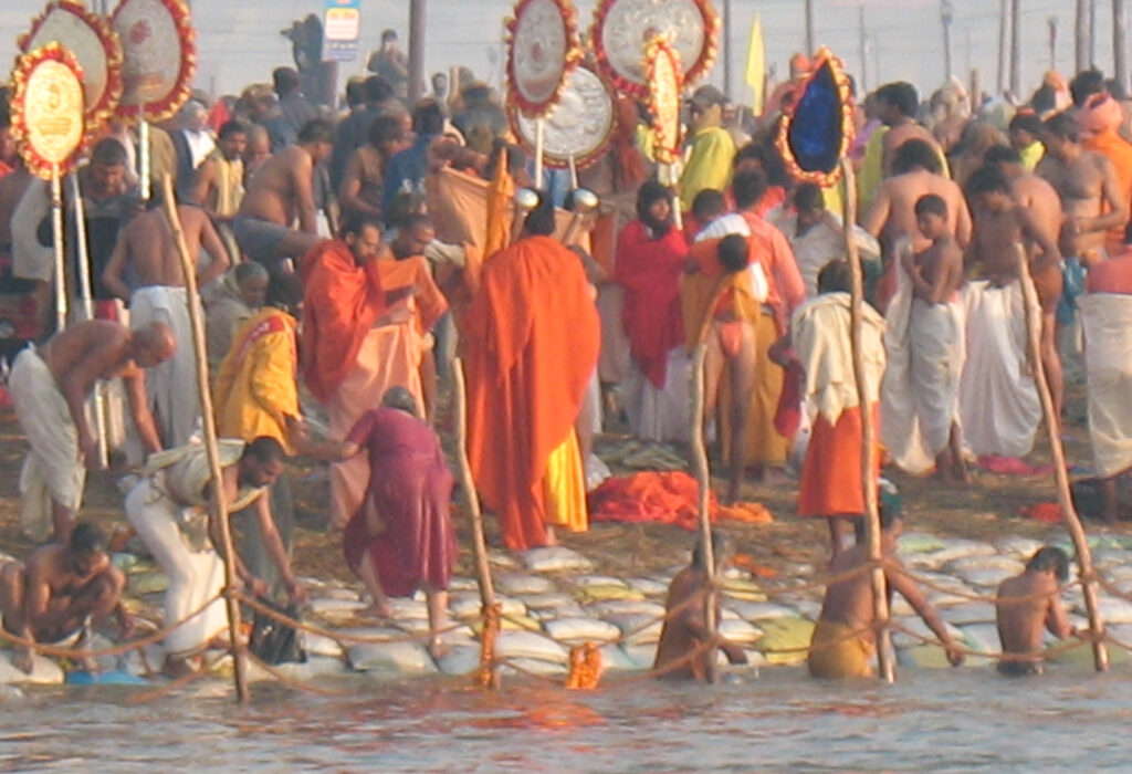 Maha Kumbh Mela Ganga River Triveni Sangam Dip