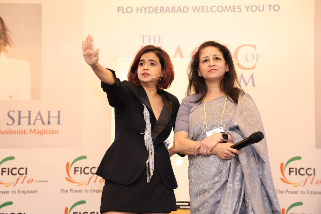 Mentalist and Illusionist Suhani Shah Mesmerizes Audience at FLO Hyderabad Event