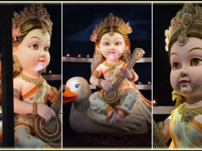 Kolkata's Adorable Saraswati Idol