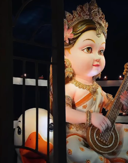 Kolkata's Adorable Saraswati Idol